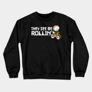 Funny Sushi Biker Cyclist Crewneck Sweatshirt